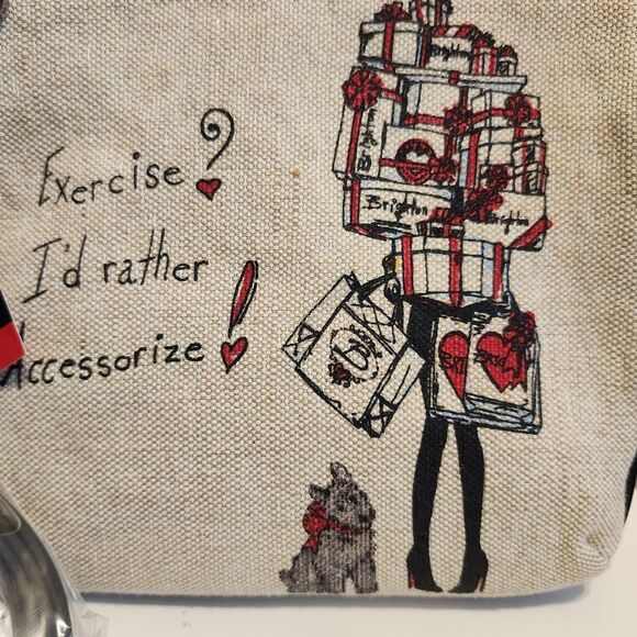 NWT Brighton "Scottie" Ltd.Ed '15 Canvas Crossbody Bag Ret.$70 Sz.10.5"x 7.5"x5" - Picture 4 of 5